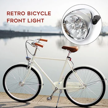 Velosipēda Vadītājs, Gaismas 7 LED Ultra Light Vintage Retro Velosipēdu Priekšējo Lukturu Classic Velo Drošības Lampiņa Iedegas Piederumi