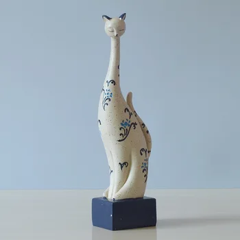 VILEAD 25cm Sveķiem, ar Roku apgleznotus Dzīvnieku Figūriņas Keramikas Rotājumi Ziemeļvalstu Radošo Pīļu Kaķis, Suns Amatniecības Decoracion Hogar Dāvanas