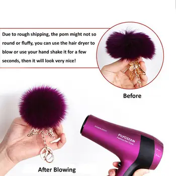 Viltus matu bumbiņas Hairball Pom Pom Cepure top apdare DIY Bumbu Mākslīgās Fox Kažokādas Ar Sprādzi PomPom Mīksto 10-12CM Klp Piederumi
