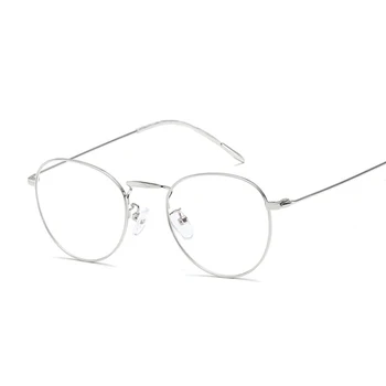 Vintage Anti Zilā Gaisma Brilles Rāmis Apaļas Lēcas, Tuvredzība, Optiskais Spogulis, Kas Vienkārši Metāla Sievietes Vīrieši Pārredzamu Briļļu Rāmji