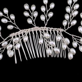 Vintage Baroka Pērle Matu Ķemme Galvassegu Matu Rotas Kāzām Līgavas Ziedu Matu Aksesuāri Tiara Galvu Dāvana Sievietēm