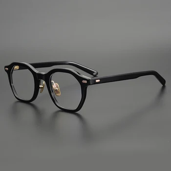 Vintage Daudzstūris Acetāts Brilles Rāmis Vīriešu, Sieviešu Tuvredzība Recepte, Optiskās Brilles Rāmis Cilvēks Retro Luksusa Zīmolu Brilles