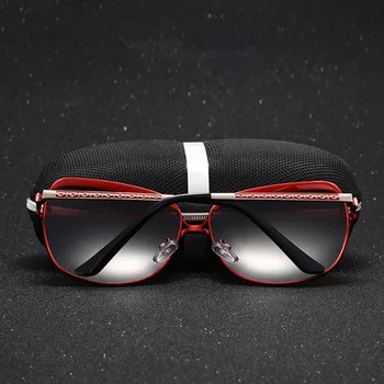 Vintage Polarizētās Saulesbrilles Sieviešu 2019 Augstas Kvalitātes Dizaineru Luksusa Metāla Liesmas Oculos Feminino Black Zonnebril Dames