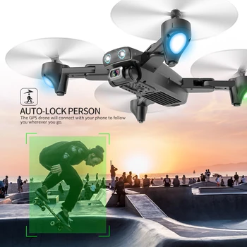 Vislabāk GPS Dūkoņa Ar 4K Fotokameras RC Quadcopter Drones Optisko plūsmu WIFI FPV Salokāms Izslēgts Punkts, kas Peld Fotogrāfijas, Video Dron Helikopteru