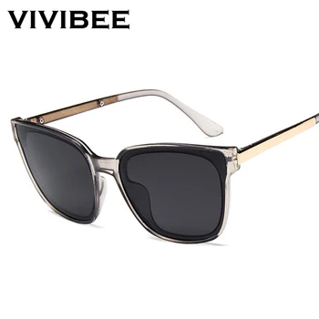 VIVIBEE Liels Rāmis Sievietēm Taisnstūra Saulesbrilles Lielgabarīta Pārredzamu Vintage 90s Vasaras Saules Brilles ar UV 400 2019 Trending Produkti