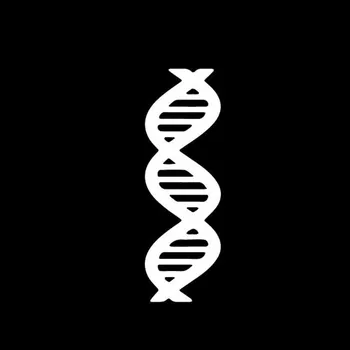 Volkrays Personības Auto Uzlīme Medicīnas DNS Spirāle Bioloģija Ķīmija, Gēnu Olbaltumvielu Piederumi PVC Decal Melna/Sudraba,14cm*4cm