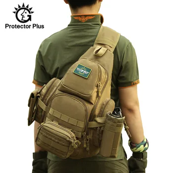 Vīrieši Tactical Sling Bag 14 collu Klēpjdators Krūtīm Somas Ūdensizturīgs Molle Militārā Tūrisma Pārgājieni, Medības, Āra Sporta Soma Pack XA40D