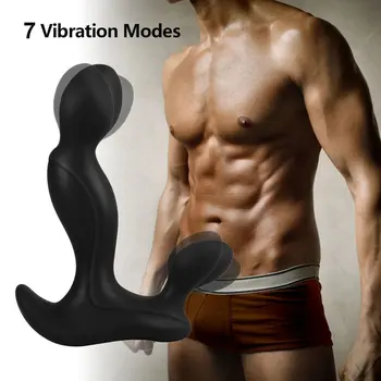 Vīriešu Prostatas Massager Anālais Vibrators no Silikona Masturbator Tālvadības pults 7 Ātrumi Stimulators Butt Plug Seksa Rotaļlietas Vīriešiem Pāris