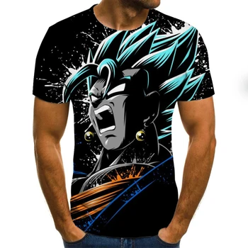 Vīriešu T-krekls， Z Saldētava Goku, Vegeta Para Mujer, Camiseta De Dibujos Animados Con estampado 3D A La Moda De Verano Elements