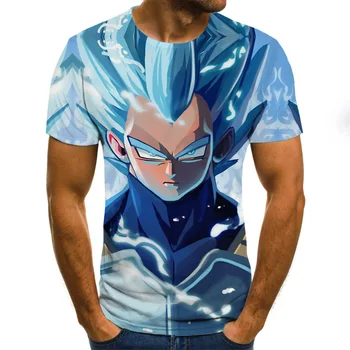 Vīriešu T-krekls， Z Saldētava Goku, Vegeta Para Mujer, Camiseta De Dibujos Animados Con estampado 3D A La Moda De Verano Elements