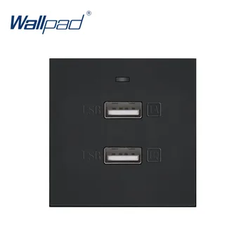 Wallpad Dubultā 2100mA Ātri Charing USB Ligzda 5V Izejas Funkciju Taustiņš Moduļa tikai 52*52mm