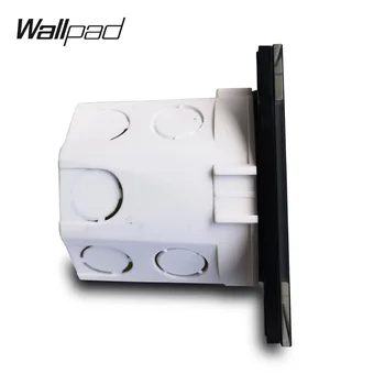 Wallpad S7 Melnā Alumīnija Paneļa ES Sienas Kontaktligzda ar 2.1 2 x USB Uzlādes Portus, Vienu Barošanas Kontaktligzdas Plate