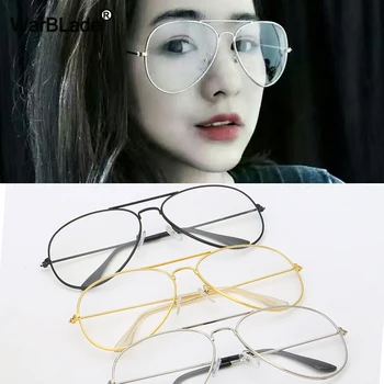 WarBLade 2018 Vintage Zelta Rāmi Saulesbrilles Sieviešu Klasisko Brilles Pārredzamu Skaidrs, Objektīvs Optiskā Sieviešu Vīriešu Eyewears