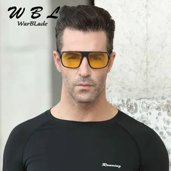 WarBLade Nakts Redzamības Brilles, Lukturu Polarizētās Braukšanas Saulesbrilles Dzeltenā Objektīva UV400 Aizsardzība Nakts Brilles 2019 Karstā