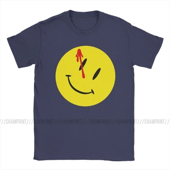 Watchmen Vīriešu T Krekli Smaidiņu Dr. Manhattan Emo Nihilist Varoņi Gadījuma Tee Krekls Ar Īsām Piedurknēm T-Krekls Tīras Kokvilnas Plus Lieluma
