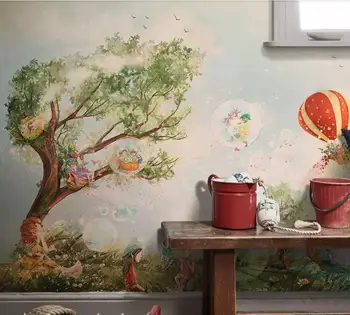 Wellyu Custom tapetes papel de parede 3d foto sienas обои cute karikatūra koka bērnu istabu, dzīvojamā istaba fona tapešu