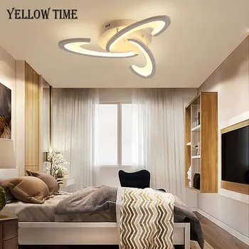 White&Black LED Lustras, Lai Dzīvojamā istabā, Guļamistabā, Mājas Lustra Mūsdienu Led Griestu Lampas Lustras App Ar Tālvadības pulti