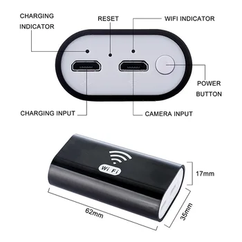 WIFI Endoskopu Kamera 8mm objektīvs mini fotokameras Ūdensdrošs HD720P Kamera, Iphone, Android vai IOS bezvadu Pārbaudes Endoskopijas Kamera