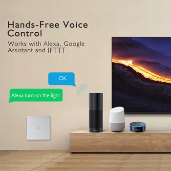WiFi Smart Sienas Touch Gaismas Slēdzi 1-3 Banda Smart Life/Tuya Bezvadu APP Tālvadības Stikla Paneli Darbu ar Alexa, Google Home