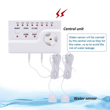 WLD-806 (DN15*2) Ūdens Noplūdes Detektors Plūdu Trauksmes Pārplūdes Aizsardzība, Ūdens Sensors Signalizācijas Sistēmai ar 3pc 6meters Ūdens Vads