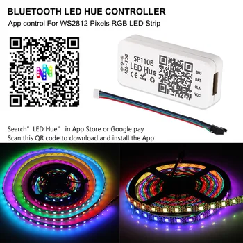 WS2812b Adresējama LED Sloksnes Gaismas Ar APP Bluetooth Kontrolē , USB Led Lentes RGB Sapnis Krāsu LED Elastīga Gaismas Lente
