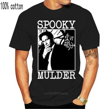 X Faili Spooky Fox Mulder Vīriešu T Krekls David Duchovny Fib Īpašais Aģents Top Augstas Kvalitātes Tee Krekls