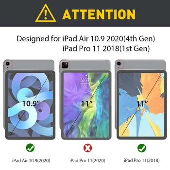 X-Līmenis PU Ādas Gadījumā iPad 4 Gaisa 2020. Gadam 10.9 Collu Smart Flip Cover ar Rokas Siksna un Zīmuļu Turētājs iPad 4th Generation