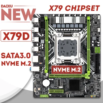 X79 pamatplates DAIXU X79D LGA2011 M USB3 ATX.0 PCI-E NVME M. 2 SSD atbalsta REG ECC atmiņas un Xeon E5 procesoru
