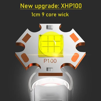 Xhp100 super jaudīgs taktiskais lukturītis lukturītis 26650 Uzlādējams zibspuldzes gaismas xhp90.2 xhp70.2 xhp50 High power led lukturi