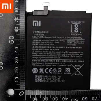Xiao Mi Sākotnējā Tālruņa Akumulatora Xiaomi Redmi 3. Piezīme 3S 3X 4X 4A 5 Plus 3 4 5 5A 6A 6 7 Pro Mi5 Mi 8 4C 5X Mi6 Mix2 Baterijas