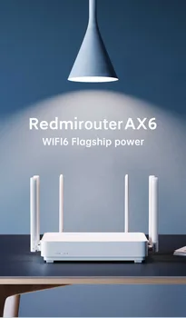 Xiaomi Redmi Maršrutētāju AX6 Wifi 6 6-Core 512M Atmiņas Acs Mājas IoT 6 Signāla Pastiprinātājs 2.4 G 5GHz 2+4 PA Auto Pielāgots Dual-Band OFDMA