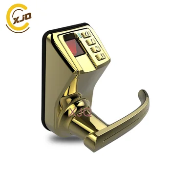 XJQ ADEL 3 in 1 DIY Biometrisko pirkstu Nospiedumu Paroli, Durvju slēdzenes ( pirkstu Nospiedumu + Paroli + Mehāniskās atslēgas) PVD Zelta krāsā