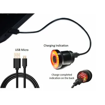XLITE100 LED Bike Light Lukturīti, Velosipēdu Auto Start/Stop Bremžu Uzrādi IPx6 Ūdensizturīgs USB Uzlādes Astes Gaismas Taillight