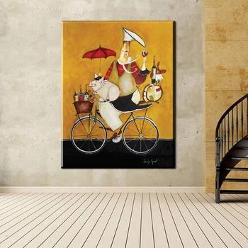 XX3084 slavenā Govju Chef sērijas Art Print Jennifer Garant Sienas plakātu, gleznu druka uz kanvas mājas dekorēšana bez rāmīša