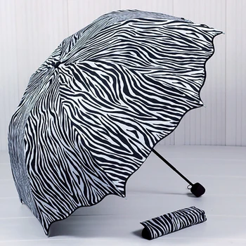 YADA Jaunu Modes Zebras Svītru Raksts 3-Kabrioleta Jumta Lietus UV Anime bērnu Jumta Sievietēm Cilvēks, Pretvēja Lietussargi YS200085