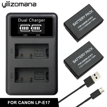 YILIZOMANA LP-E17 LPE17 LP E17 Kameras Akumulators 7,2 V 1400mAh Canon EOS M3 M5 200D 750D 760D T6i T6S 8000D SKŪPSTS X8i