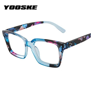 YOOSKE Laukumā Lasīšanas Brilles Sievietēm Vintage Ziedu Drukāt Hyperopia Brilles vecuma tālredzība +1.0 1.50 2.0 2.5 3.0 3.5 Dioptrijas