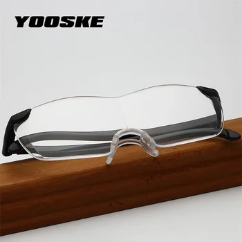 YOOSKE Lielā Vīzija 250% Lasīšanas Brilles Vīriešiem Bezrāmju palielināmo 1,6 reizes Brilles Sievietēm +250 Grādiem Palielinās Brilles