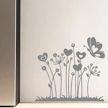 YOYOYU 40 krāsas Vinila sienas uzlīmes muraux Jauki Ziedi Modelis Noņemama Sienas Decal dzīvo jamo istabu Guļamistabas Sienas Dekori ZX191