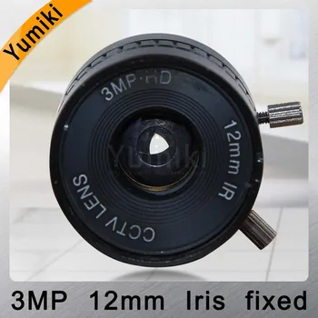 Yumiki 3MP HD 12mm 1/1.8 CCTV Lens CS mount IS Iris fiksēts 28.5 pakāpe IP Drošības Kameras