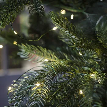Zaļā Stiepļu Āra Saules Koku gaismas Stīgu 20M LED Pasaku Gaismas Svētku Gaismas Ziemassvētku Kāzas Dārza Partijas Apdare