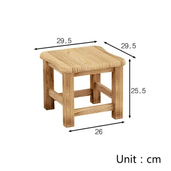 Zema sēdēšana mūsdienu mājas masīvkoka nelielu kvadrātveida stenda radošo dīvāns izkārnījumos mazo krēslu mainīt kurpes stendā mx10111037