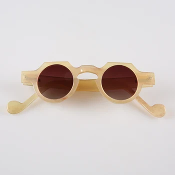Ziedu deguna optiskās lasīšanas brilles, briļļu brilles briļļu rāmis plašu kārta caurspīdīga dzeltena ragu saulesbrilles