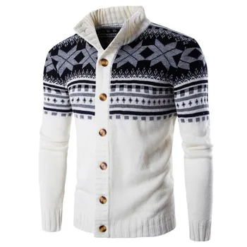 Ziemas Vintage Vīriešu Džemperis Trikotāžas Jaka, Silta Ar Garām Piedurknēm Drukāts Pogu, Džemperi Ziemassvētku Vīriešu Džemperi 2020. Gadam Streetwear
