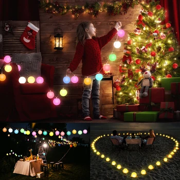Ziemassvētku Gaismas Bumbu, kas ir 3,1 collu Peldošs Baseins Gaismas, RGB Krāsu Maiņa LED Nakts Apgaismojums, ar Tālvadības, Karājas Dārza svētkus, Decorati
