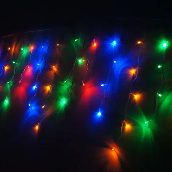 Ziemassvētku Vainags LED Aizkaru Lāsteku Stīgu Gaismas 220V 4.5 m 100Leds Iekštelpu Kritums LED Puse Dārza Skatuves Āra Dekoratīvie Light