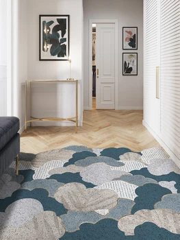 Ziemeļvalstu ins marmora ģeometrija Ieejas halle paklājs, PVC stieples cilpa mat INS Durvju paklājiņš Dzīvojamās istabas grīdas paklājs vannas istaba neslīdošs paklājs