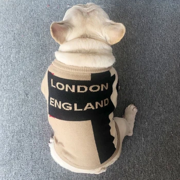 Ziemā Silts Džemperis Silts Londonā, Anglijā Apģērbu Luksusa Franču Buldogs Suns Mētelis, Rotaļu Chihuahua Mopsis Kucēns Džemperis