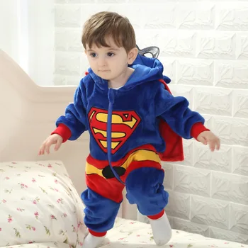 Zila Superhero Halloween Baby Romper Toddler Pavasara Kokvilnas Flaneļa Bērnu Jumpsuit Bērnu Apģērbu Jaunā dzimuši līdz 24 Mēnešiem RL7