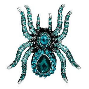Zils Spider Regulējams Gredzens Vīriešiem Paziņojumu Puse Dāvanas Anti-sudraba vintage Gredzeni Sievietēm stiept gredzenu Modes Aneis Mujer Anel